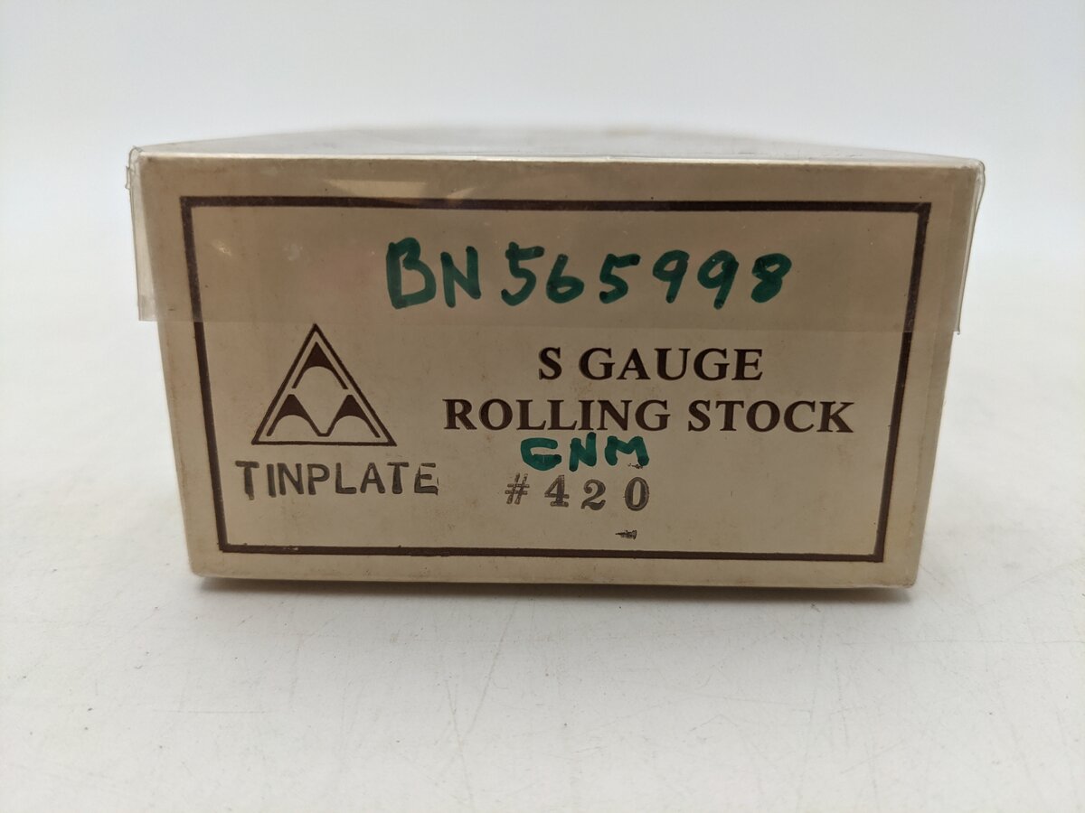 American Models 420 S Scale Burlington Northern 52' Mill Gondola #565824-Scale EX/Box
