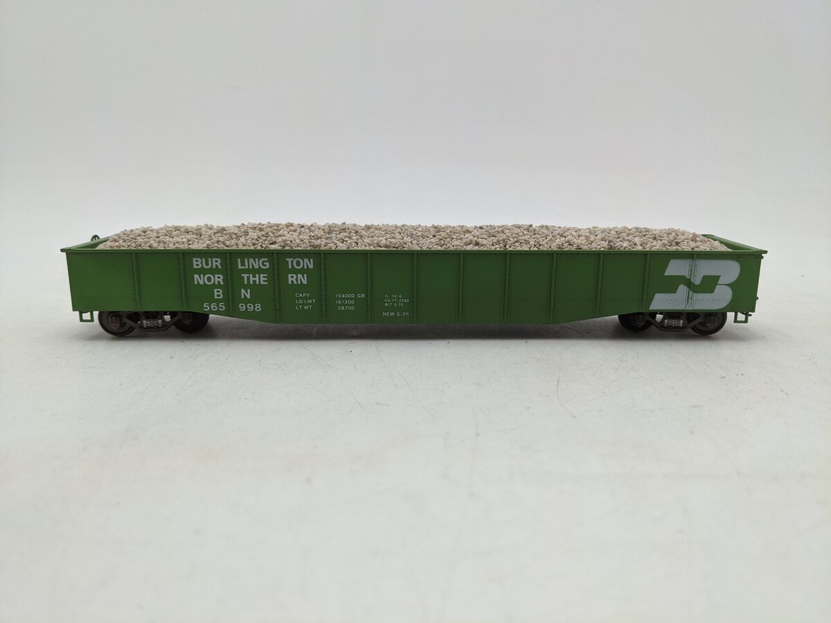 American Models 420 S Scale Burlington Northern 52' Mill Gondola #565824-Scale EX/Box