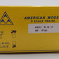 American Models 6001 S Gauge Baltiomre & Ohio #78352 46' Flatcar EX/Box
