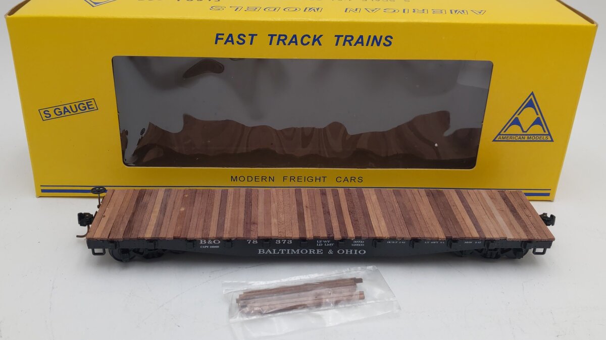 American Models 6001 S Gauge Baltiomre & Ohio #78352 46' Flatcar EX/Box