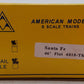 American Models 6018-TK S Gauge Santa Fe 46' Flatcar w/ Army Tank EX/Box
