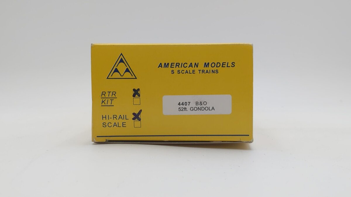 American Models 4407 S Scale B&O 52ft Gondola #252339 LN/Box