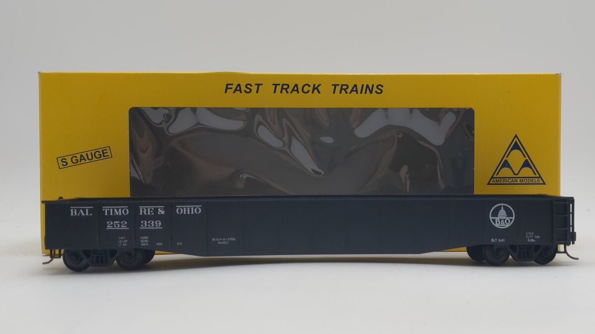 American Models 4407 S Scale B&O 52ft Gondola #252339 LN/Box