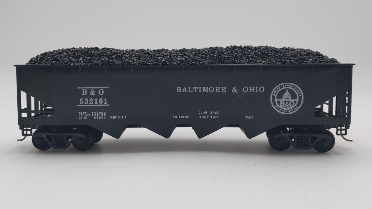 American Models 3401 S Scale B&O 4-Bay Hopper w/ Coal Load #532161 LN/Box