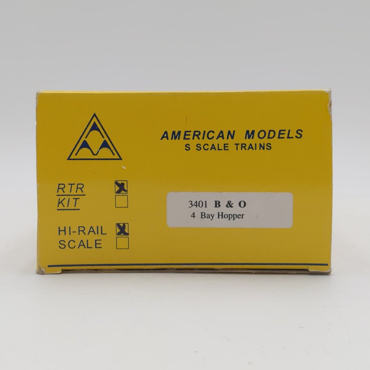 American Models 3401 S Scale B&O 4-Bay Hopper w/ Coal Load #532161 LN/Box