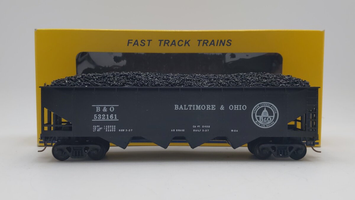 American Models 3401 S Scale B&O 4-Bay Hopper w/ Coal Load #532161 LN/Box