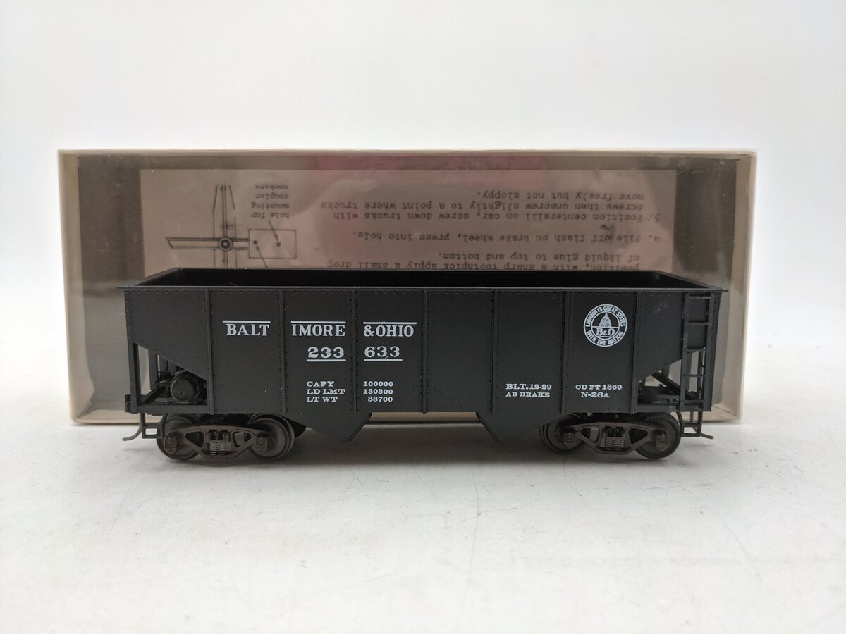 American Models 303 S Gauge Baltimore & Ohio Hopper #233633-Scale EX/Box