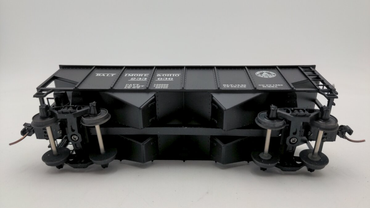 American Models 3203 S Scale Baltimore & Ohio 2 Bay Hopper Car #233636 EX/Box