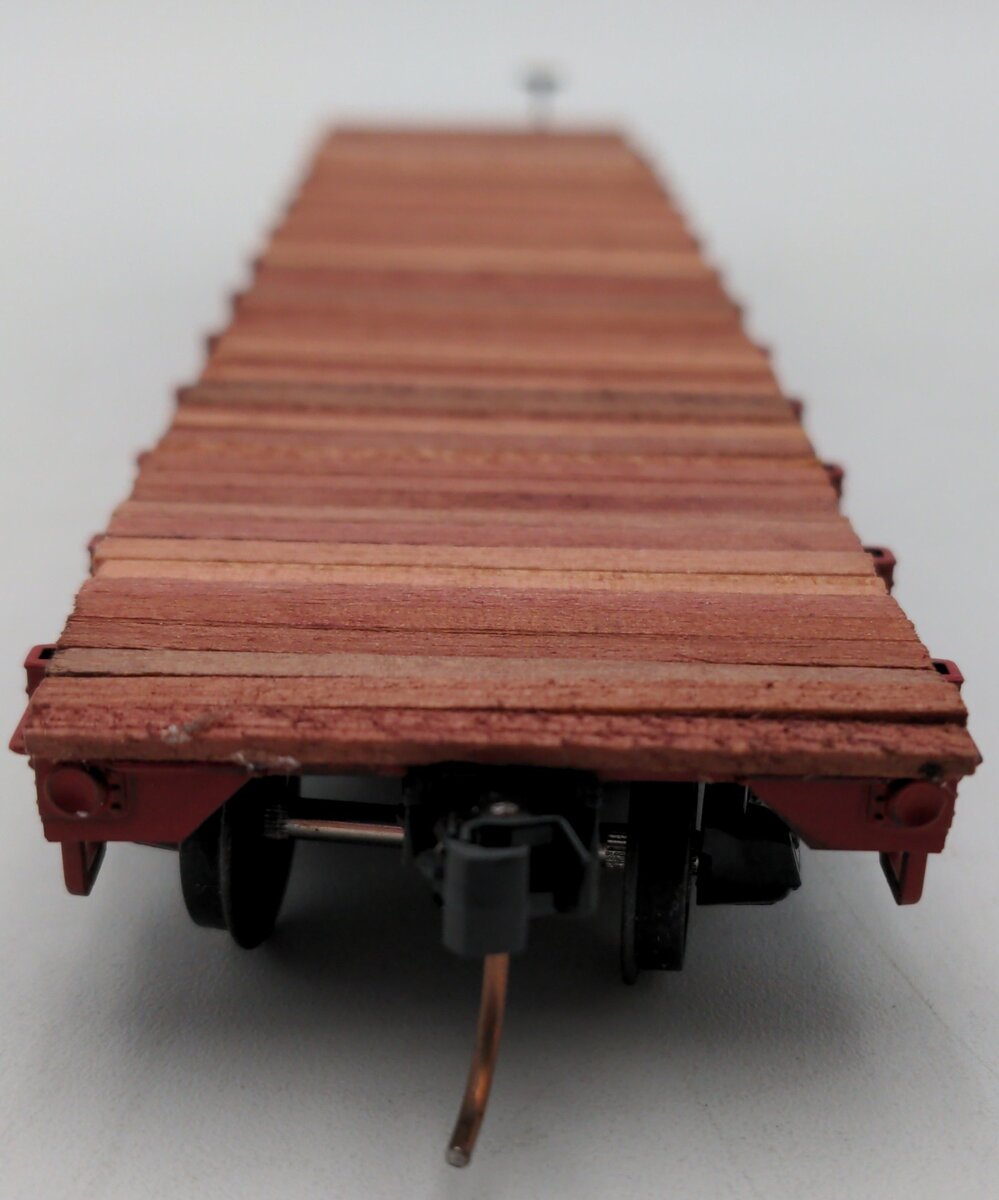 American Models 6002 S Scale RTR Burlington Flatcar #91453 LN/Box