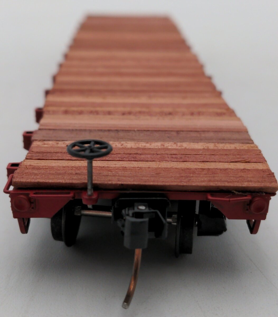 American Models 6002 S Scale RTR Burlington Flatcar #91453 LN/Box