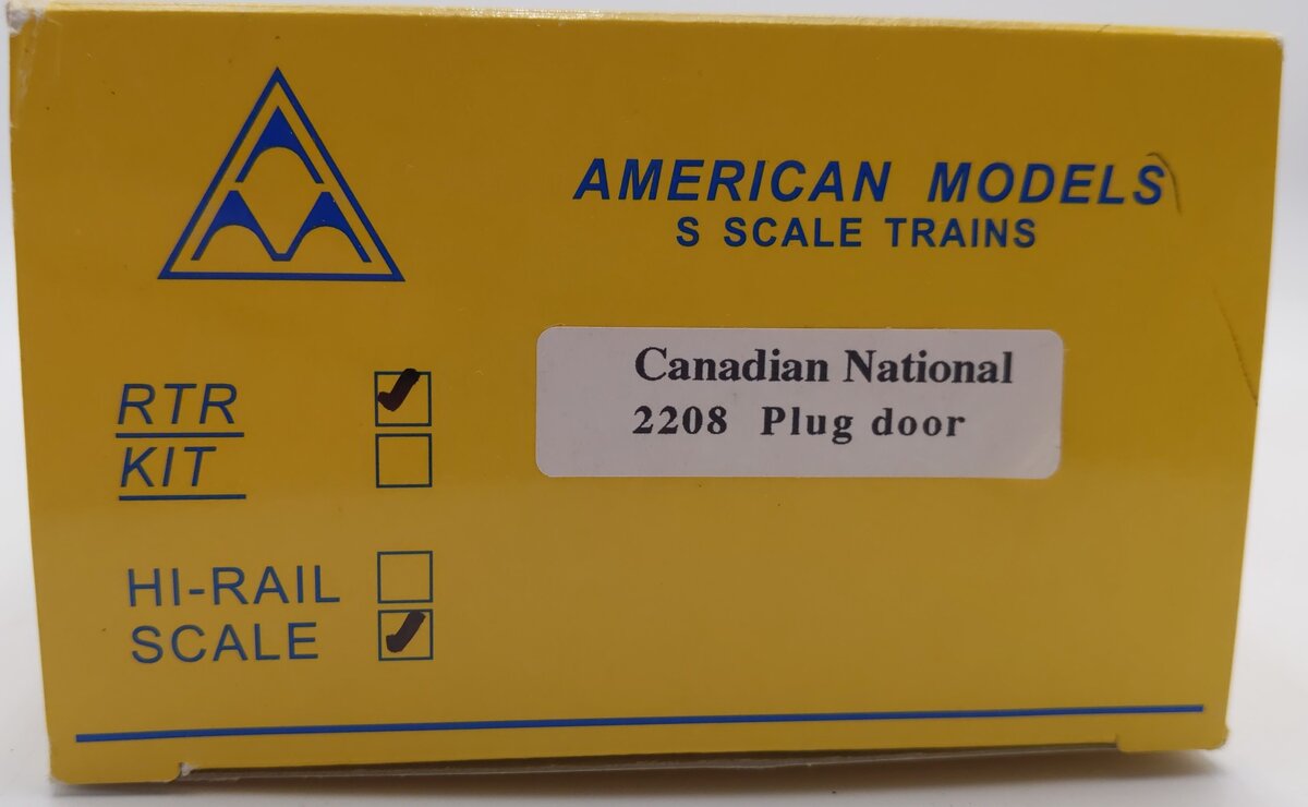 American Models 2208 S Gauge CN Plug Door Reefer #290187 EX/Box
