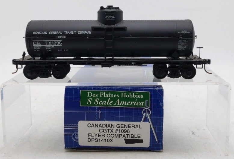 Des Plaines Hobbies DSP14103 S Scale Canadian General Single Dome Tank Car #1096 LN/Box