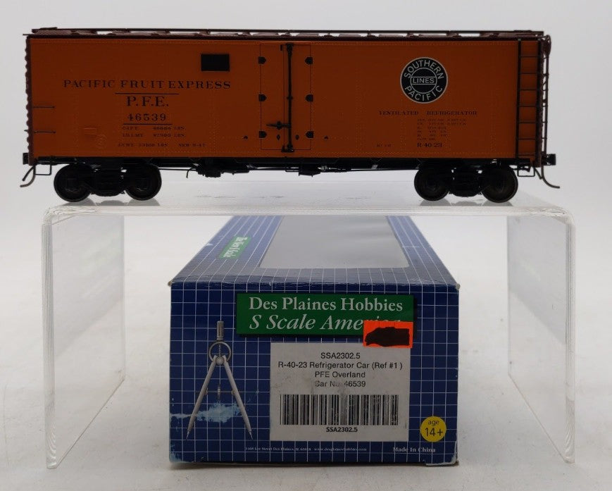 Des Plaines Hobbies SSA2302.5 S Scale Pacific Fruit Express Reefer Car #46539 LN/Box