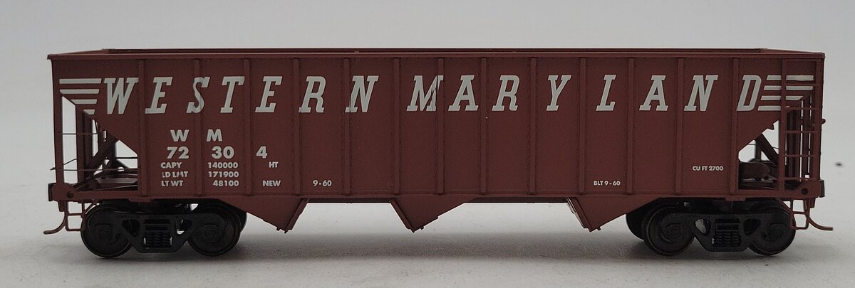 Des Plaines Hobbies 15142 S Scale Western Maryland 3-Bay Hopper #72304 LN/Box