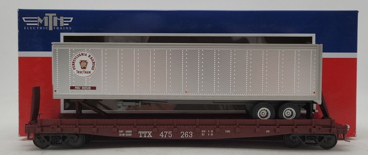 MTH 35-76013 S Pennsylvania Flat Car with 48’ Trailer #475263