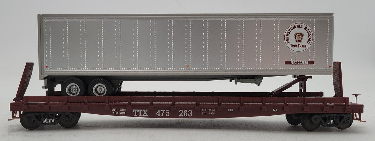 MTH 35-76013 S Pennsylvania Flat Car with 48’ Trailer #475263