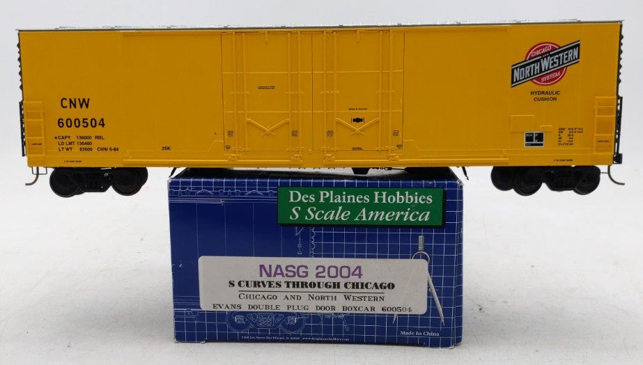Des Plaines Hobbies S Chicago & North Western Double Plug Door Boxcar #600504 LN/Box