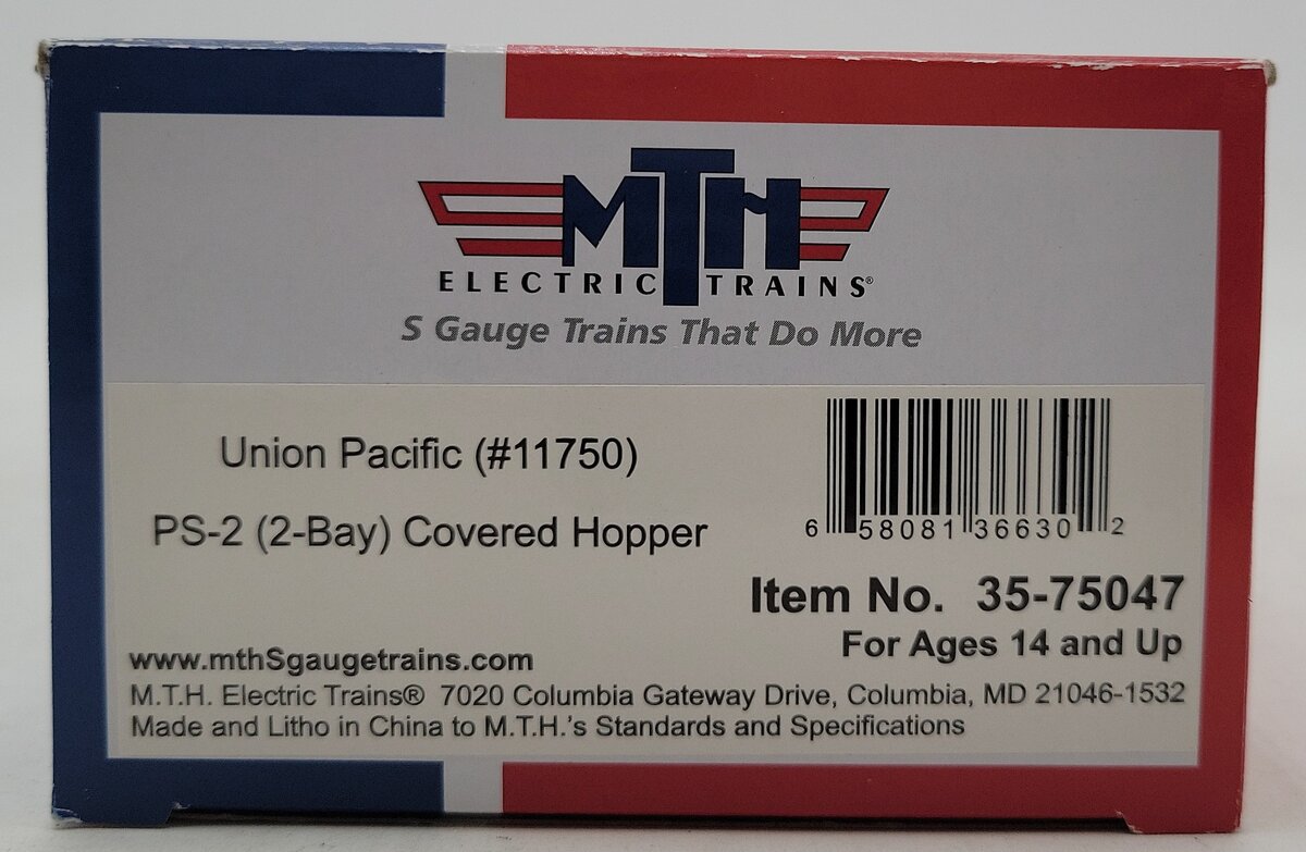 MTH 35-75047 S Union Pacific Ps-2 Hopper Car #11750