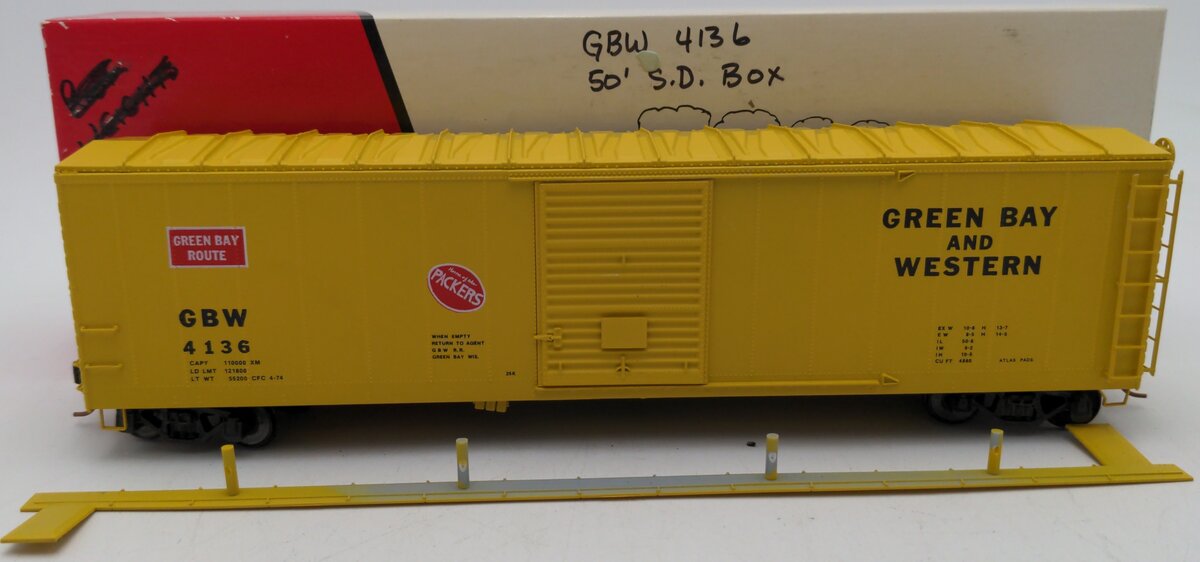 Pacific Rail 4136 S Scale Green Bay and Western Boxcar EX/Box