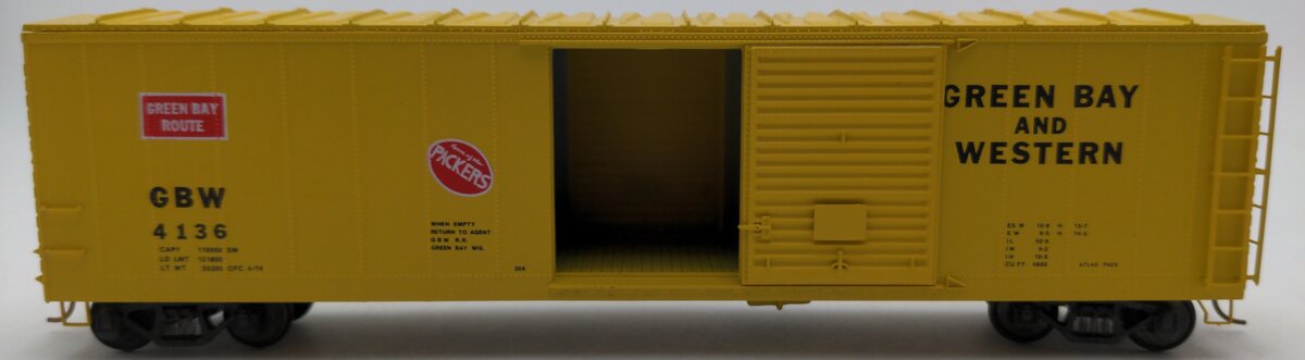 Pacific Rail 4136 S Scale Green Bay and Western Boxcar EX/Box