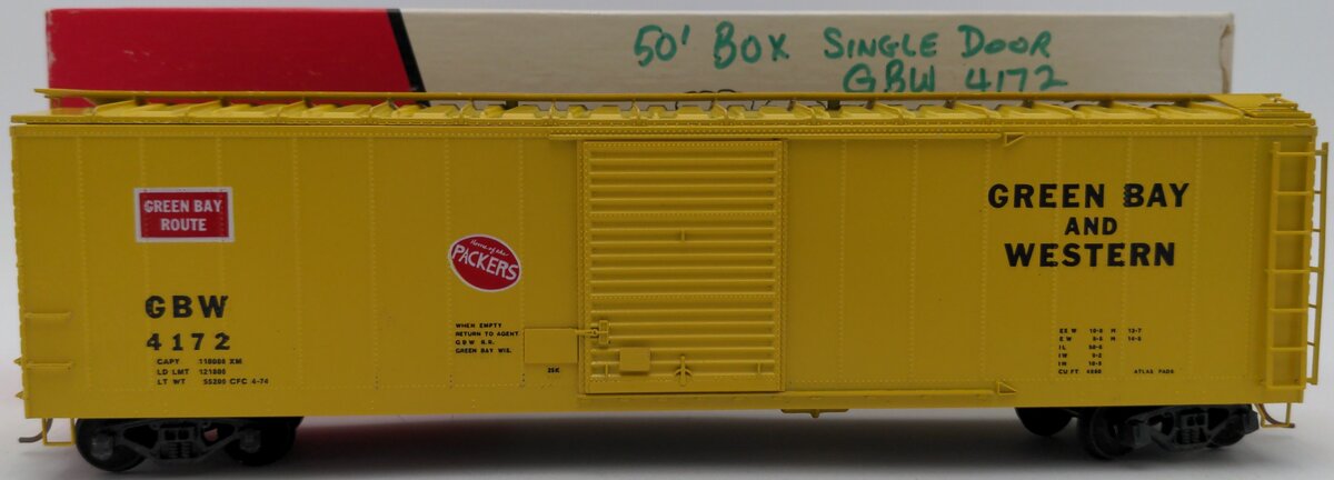Pacific Rail 4172 S Scale Green Bay and Western Boxcar EX/Box