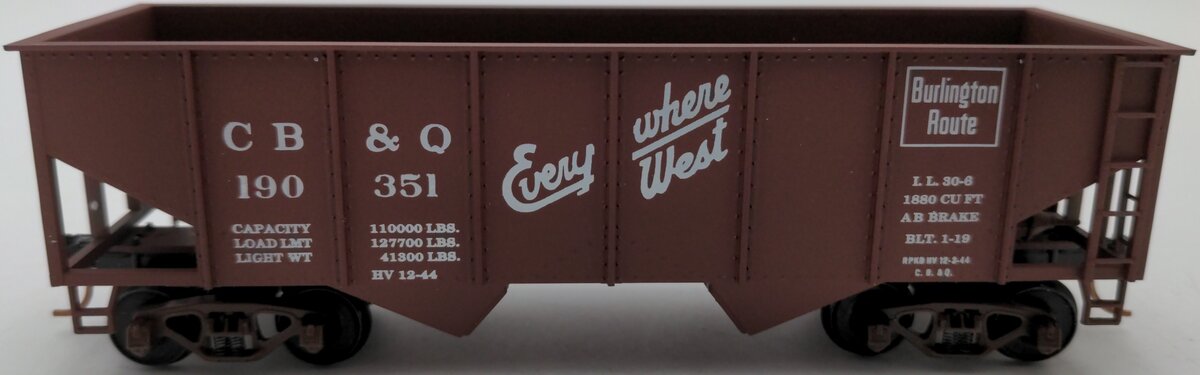 American Models 315 S CB&Q 2-Bay Hopper #190351 EX/Box
