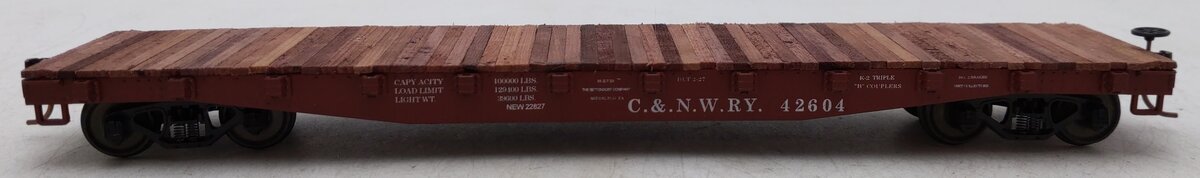 American Models 6005 S Gauge Chicago & North Western 46' Flatcar #42604 EX/Box