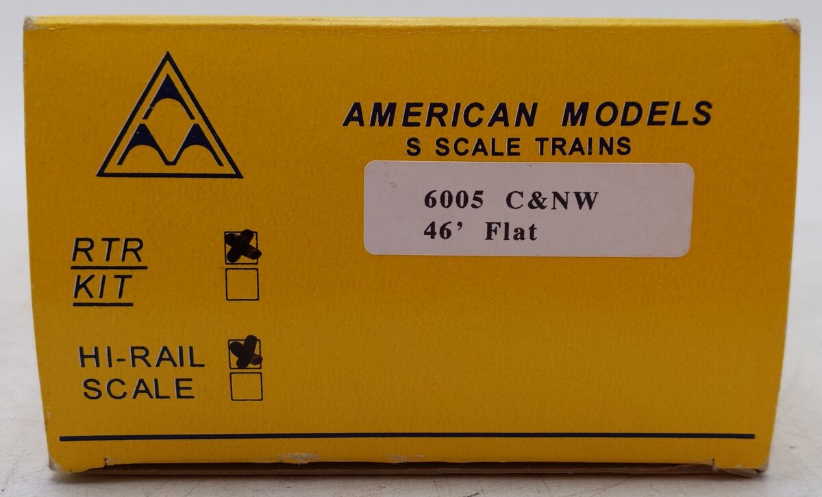 American Models 6005 S Gauge Chicago & North Western 46' Flatcar #42604 EX/Box