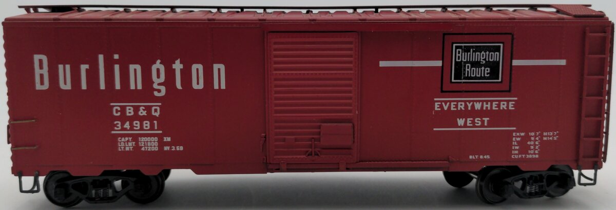 American Models S Scale Chicago Burlington & Quincy Boxcar #34981 EX