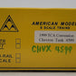 American Models 1999 S Scale TCA Convention Chevron Tank Car #4599 EX/Box
