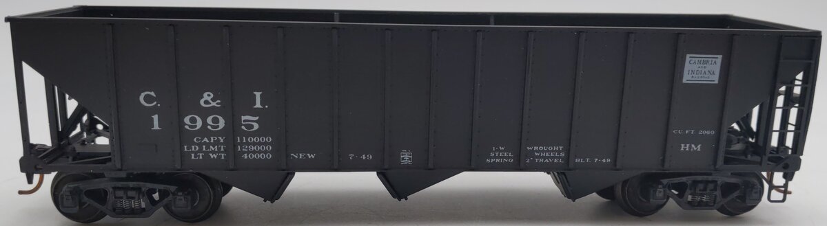 American Models 1995 S Gauge Hi-Rail Cambia & Indiana Hopper LN/Box
