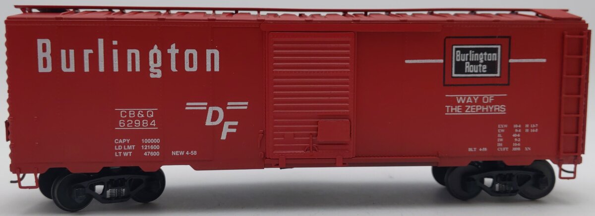 American Models 179 S Scale Burlington 40' Boxcar #62984 EX/Box