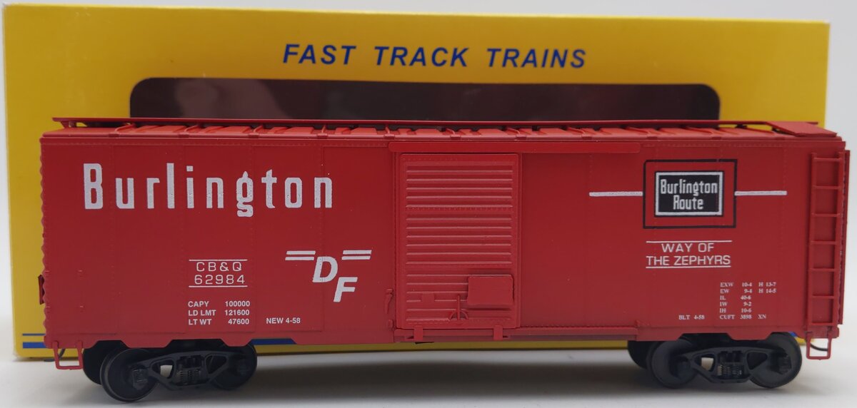 American Models 179 S Scale Burlington 40' Boxcar #62984 EX/Box