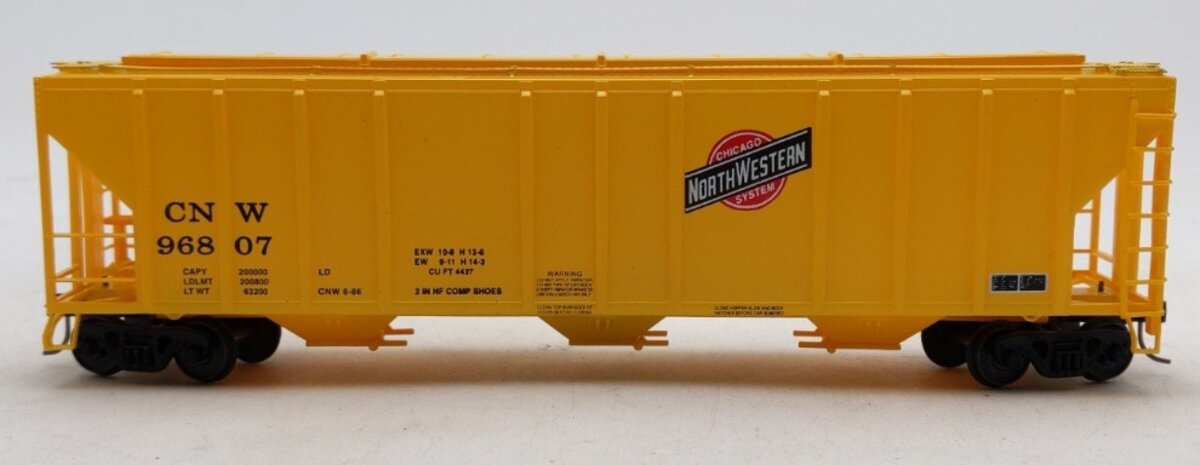 American Models S Scale Chicago & North Western 2014 3-Bay Covered Hopper #96807 LN/Box