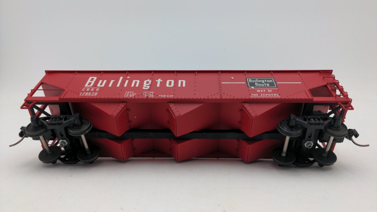 American Models 3352 S Gauge Burlington AAR 3-Bay Hopper #170620 EX/Box