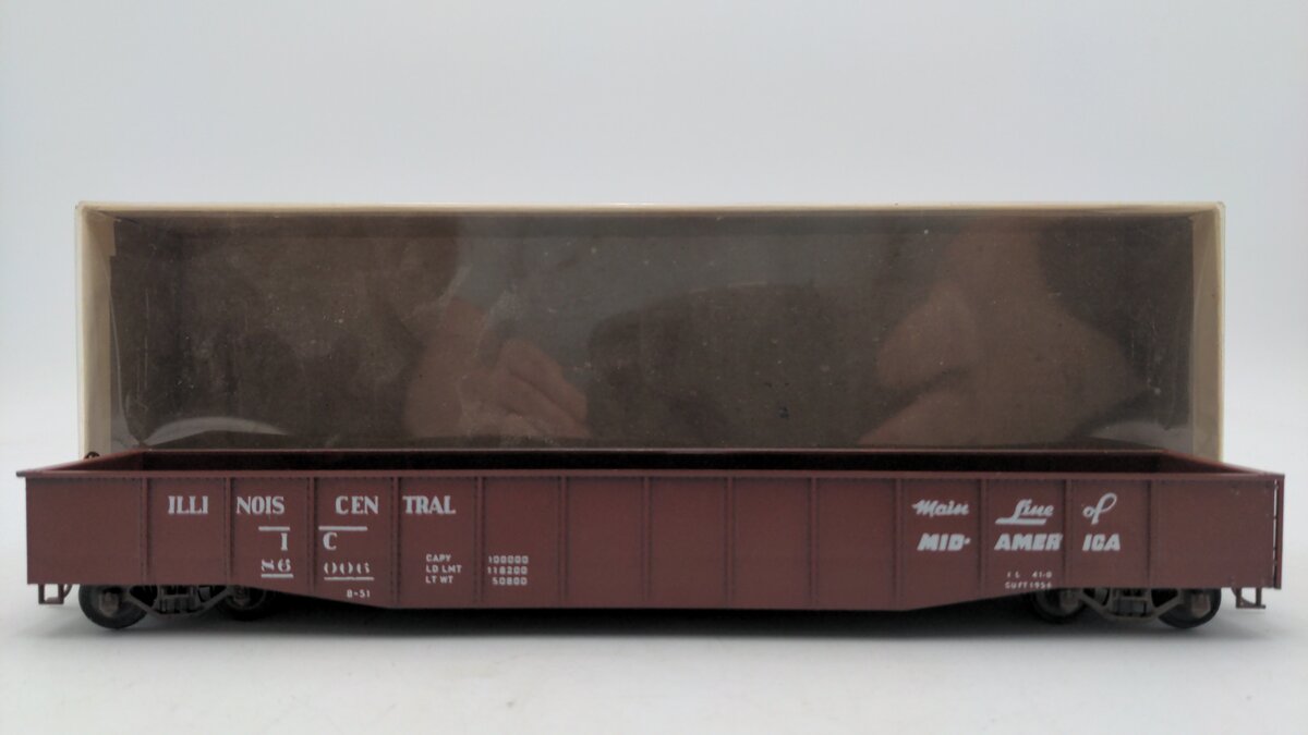 American Models 414 S Scale Illinois Central 52' Gondola w/o Load #86006 EX/Box
