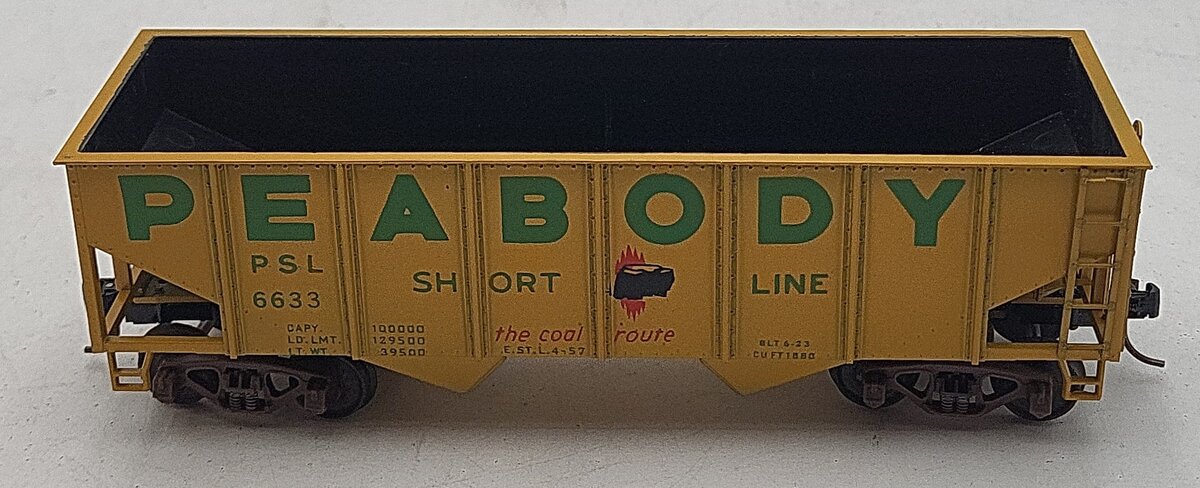 American Models 308 S Gauge Peabody 2-Bay Hopper AM #6633 EX/Box