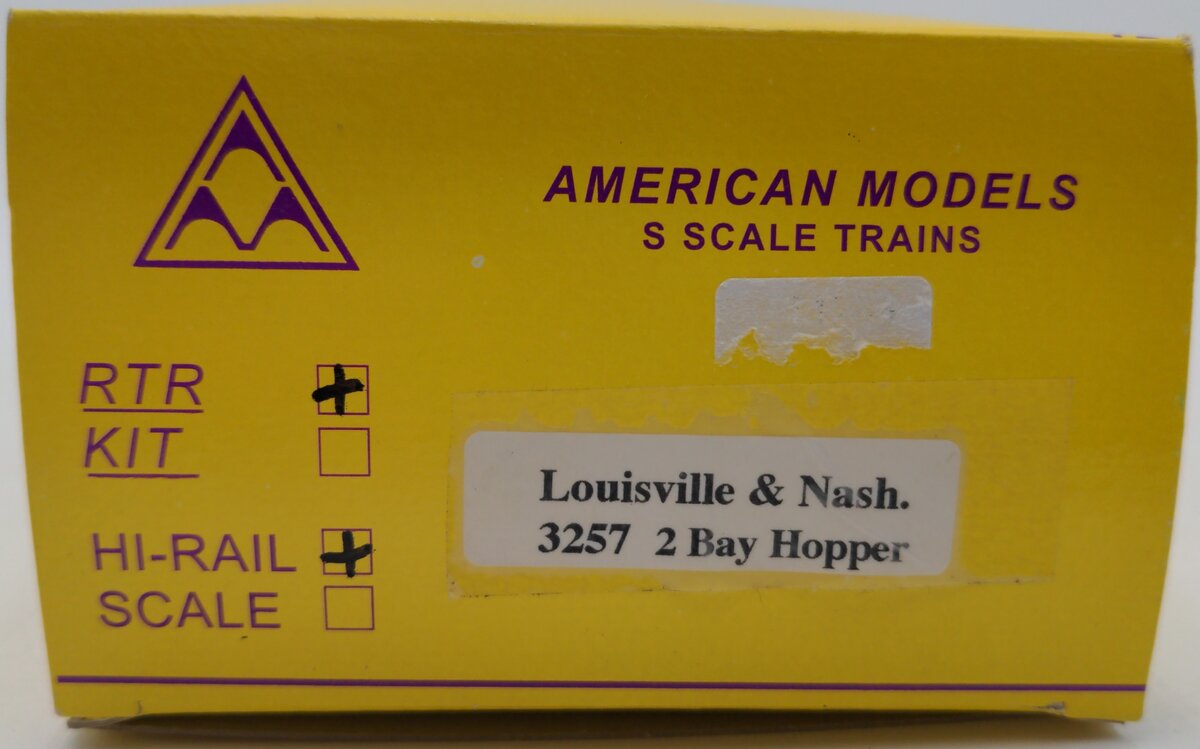American Models 3257 S Scale Louisville & Nashville 2 Bay Hopper #60815 EX/Box