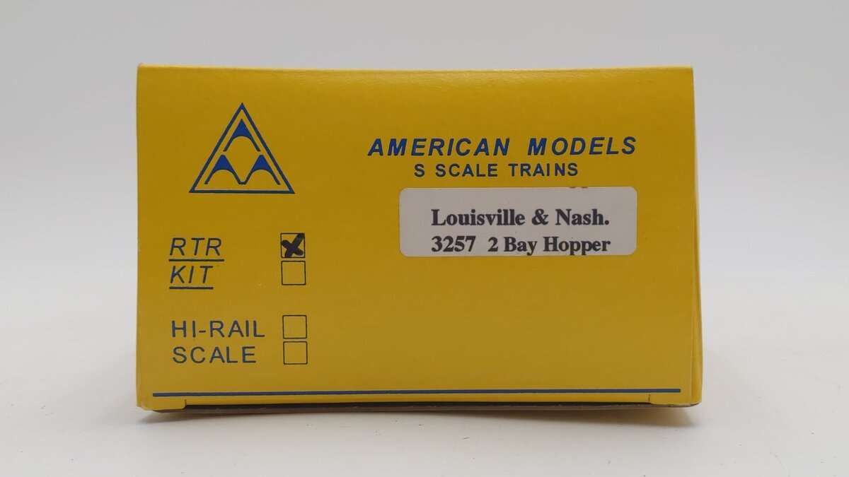 American Models 3257 Louisville & Nashville 2 Bay Hopper #60890 LN/Box