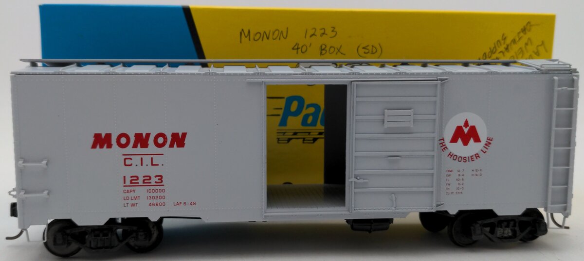 Pacific Rail 1223 S Scale Monon CI&L Boxcar VG/Box