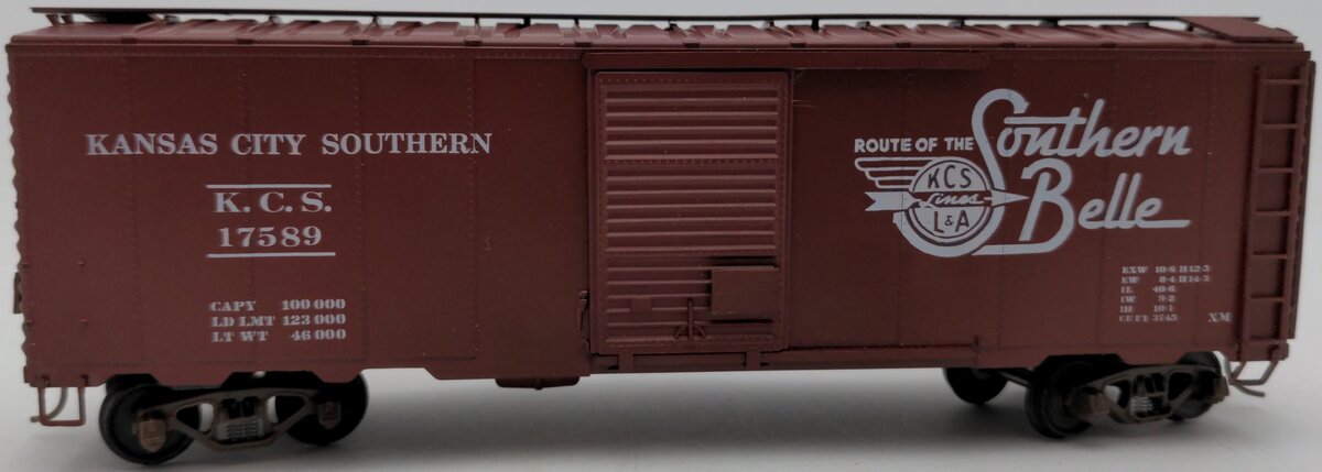 American Models S Scale Kansas City Southern Boxcar #17589 EX