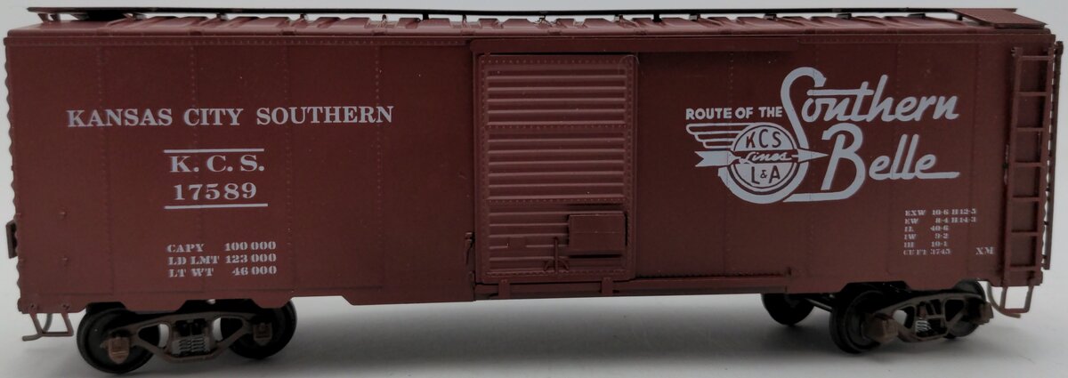 American Models S Scale Kansas City Southern Boxcar #17589 EX