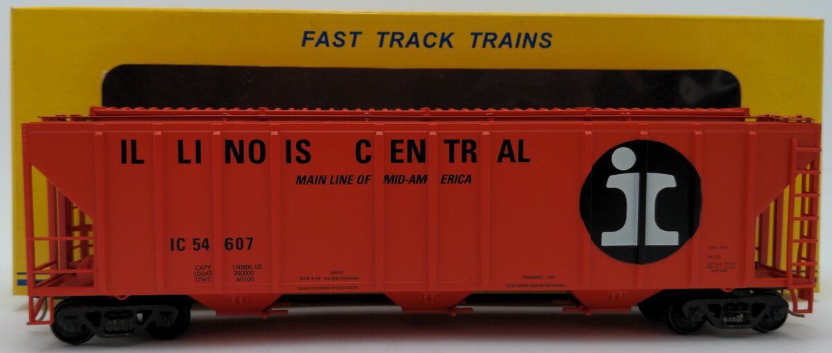 American Models 3307 S Scale Illinois Central 3-Bay Hopper (Scale Wheels) #54607 LN/Box