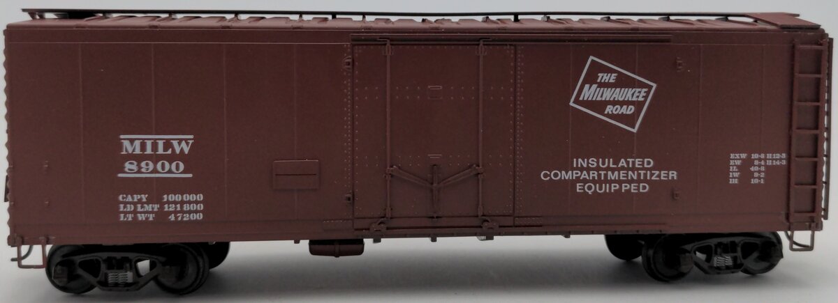 American Models S Scale Chicago Milwaukee St Paul & Pacific Boxcar #8900 EX