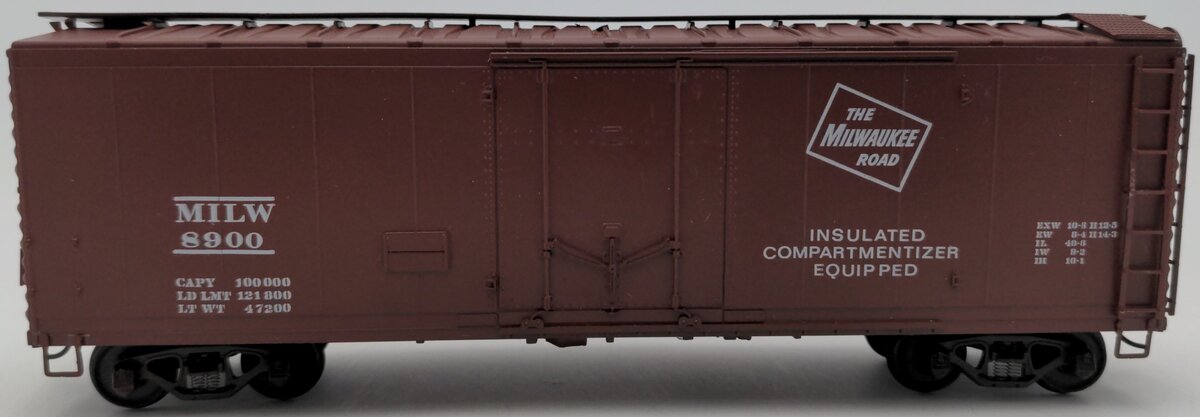 American Models S Scale Chicago Milwaukee St Paul & Pacific Boxcar #8900 EX
