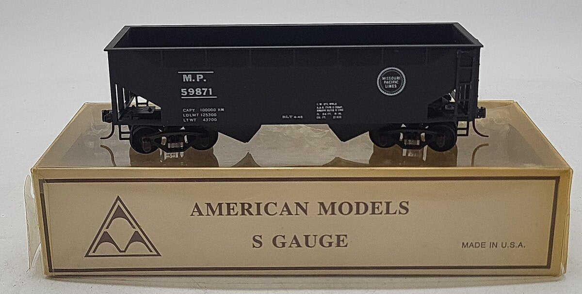 American Models 364 S Scale Missouri Pacific Hopper #59871 EX/Box