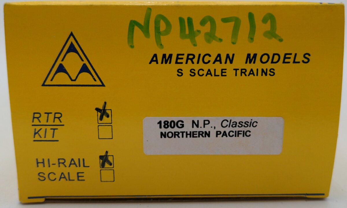 American Models 180G S Scale Northern Pacific Railway Boxcar #42712 EX/Box