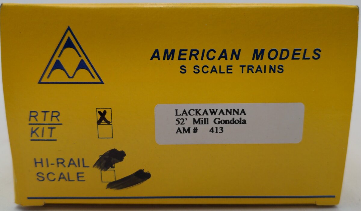 American Models #413 S Scale Lackawanna Gondola #69544 (Hi-Rail) LN/Box