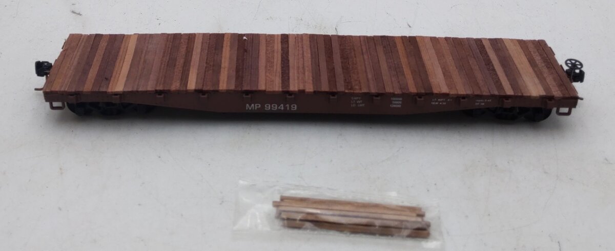 American Models 6016 S Gauge Missouri Pacific Flatcar With Load #99414 LN/Box