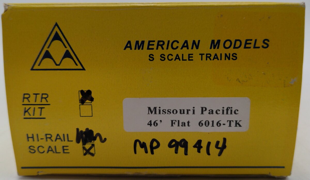 American Models 6016 S Gauge Missouri Pacific Flatcar With Load #99414 LN/Box